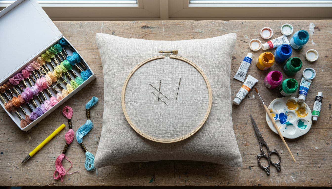 apprenez à customiser vos coussins avec des techniques de broderie et de peinture diy pour un décor unique et personnalisé.