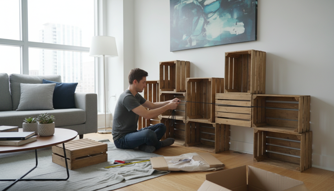 découvrez comment construire une bibliothèque unique et écologique en utilisant des caisses de bois. suivez notre guide diy étape par étape pour créer un meuble personnalisé et durable.