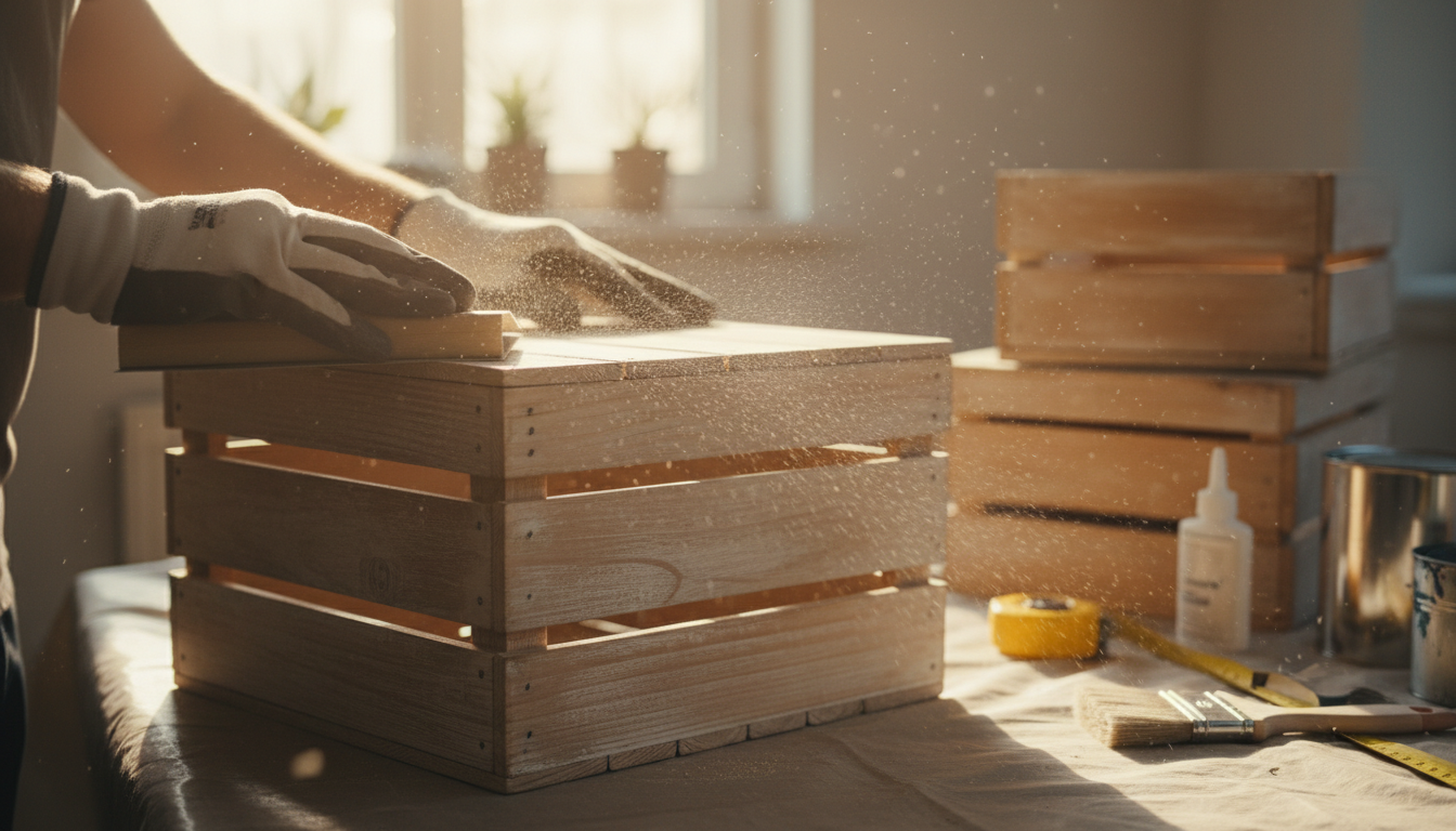 apprenez à construire une bibliothèque originale et écologique en utilisant des caisses de bois avec ce tutoriel diy simple et pratique.