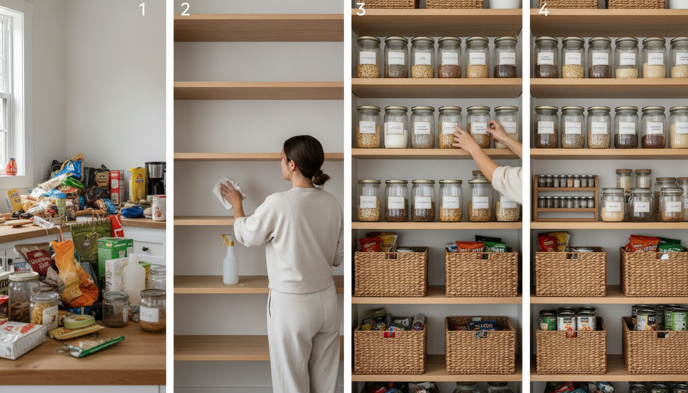 découvrez 4 étapes simples pour organiser un garde-manger impeccable et optimiser votre espace de rangement tout en facilitant la préparation de vos repas.