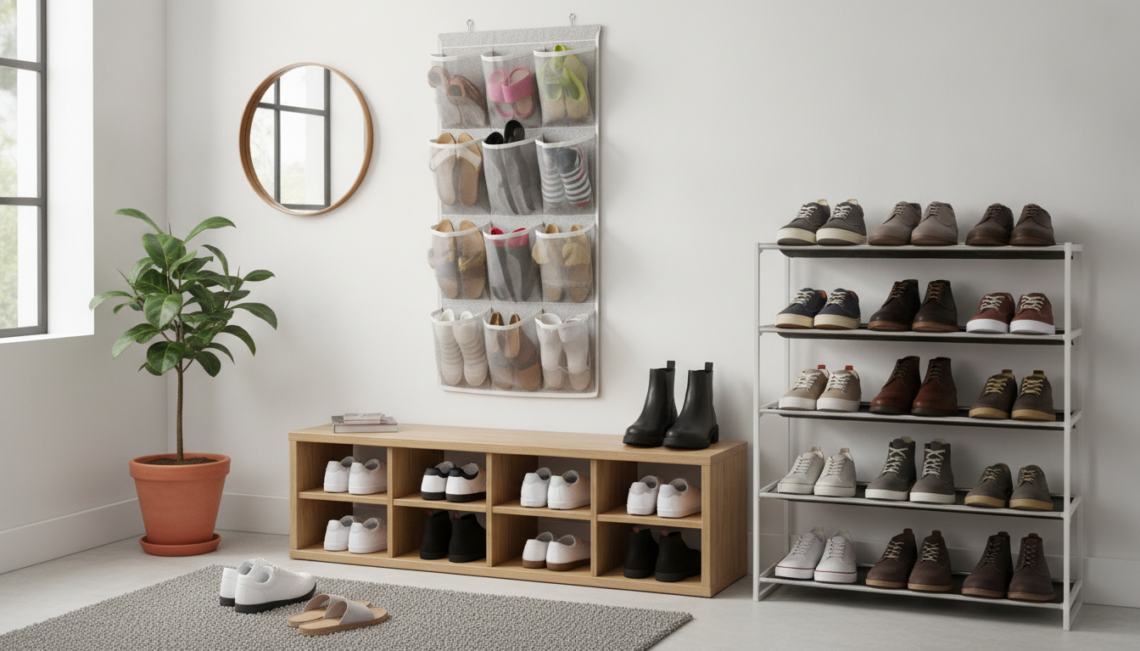 découvrez des idées ingénieuses pour ranger vos chaussures sans encombrer l'entrée, optimisant l'espace tout en gardant un intérieur ordonné et accueillant.